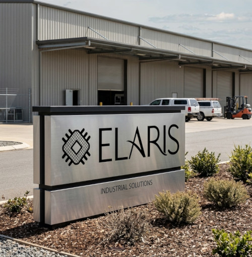 Elaris logo warehouse rendering