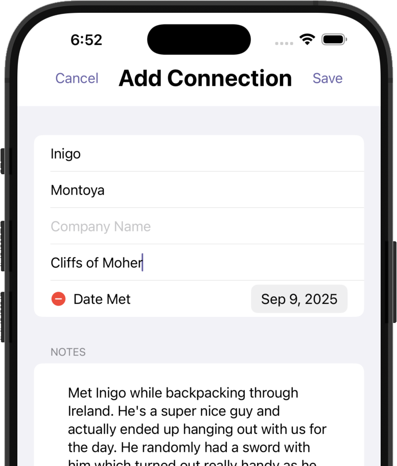 App screenshot: tags and filters UI